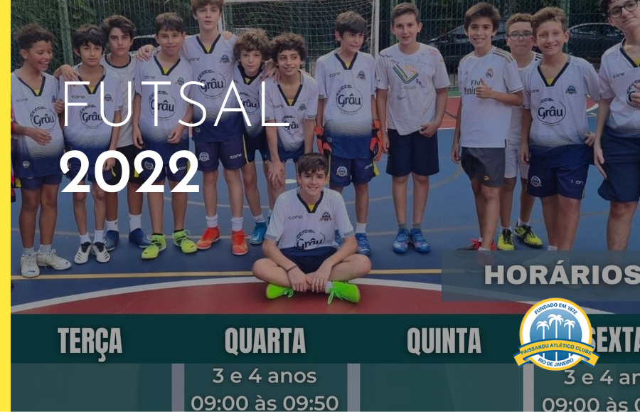 Futsal 2022 | Início das aulas 01/02